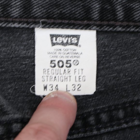 Vintage Levis Regular Fit Straight Leg Jeans Black